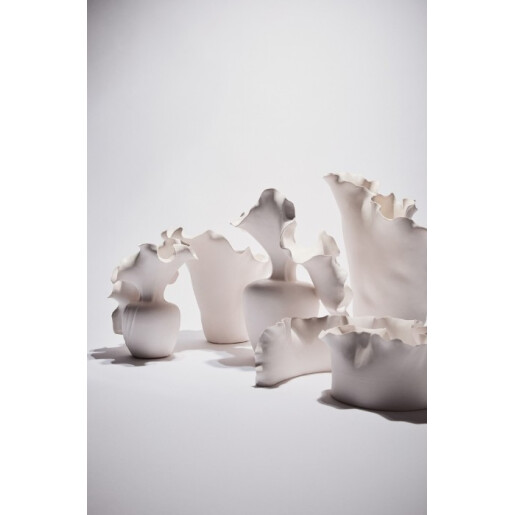 Vaza flori ceramica alba Minde 29x24,5x38,5h