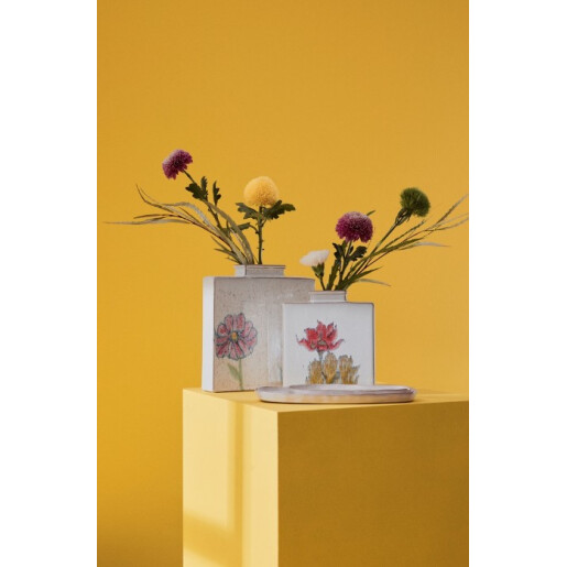 Vaza flori ceramica multicolora Sketchi 18,5x5,5x21h