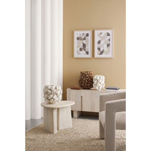 Vaza flori ceramica maro conuri brad 36x35.5x37.5 cm