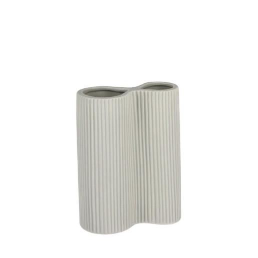 Vaza flori portelan gri Vivy 12x6x16h