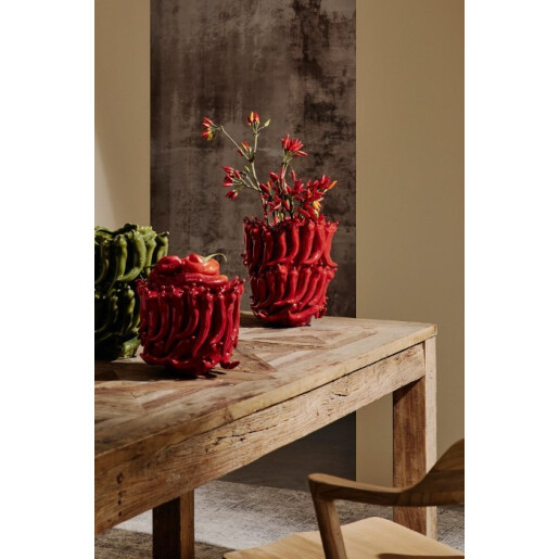 Vaza flori ceramica rosie Spicy 28x27x32h
