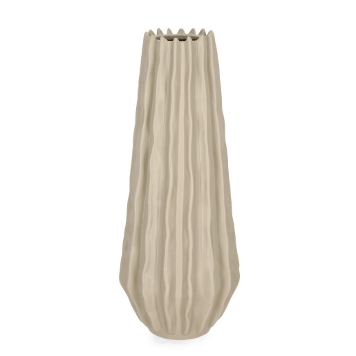 Vaza flori ceramica bej Eldar Ø12,5x33h