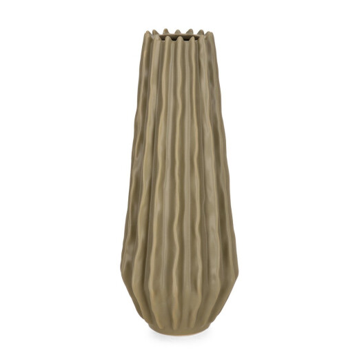 Vaza flori ceramica taupe Eldar Ø12,5x33h