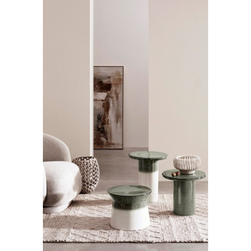 Vaza flori ceramica alba Tayio Ø34x39h