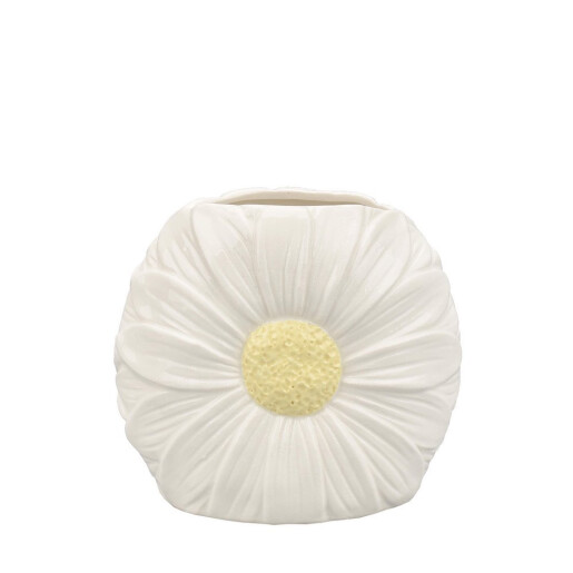Vaza flori ceramica alba galbena Florysia 14,30x8x13h