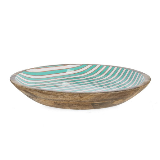 Set 2 boluri lemn mango email Thara Stripes Ø38x7h