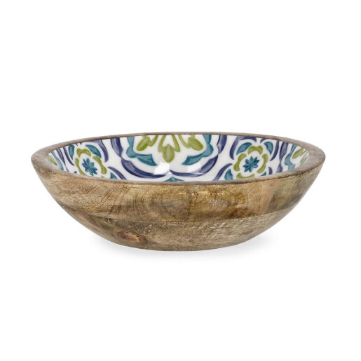 Bol lemn mango email Majolicas Ø24x9,5h