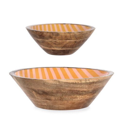 Set 2 boluri lemn mango email Relax Ø25x7h; ø30x9h