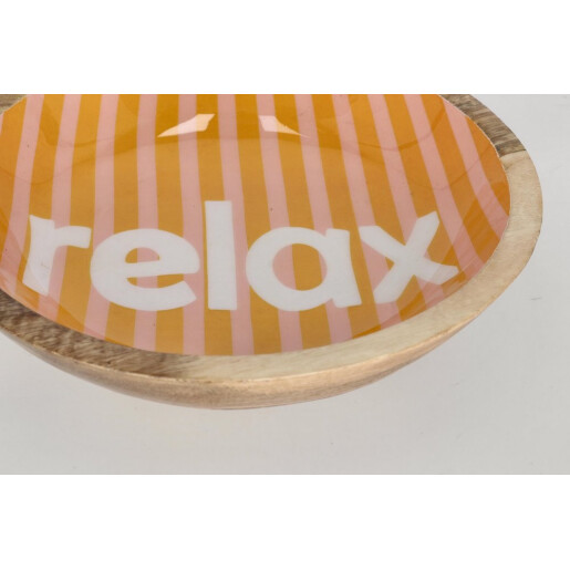 Bol lemn mango email Relax Ø24x9,5h