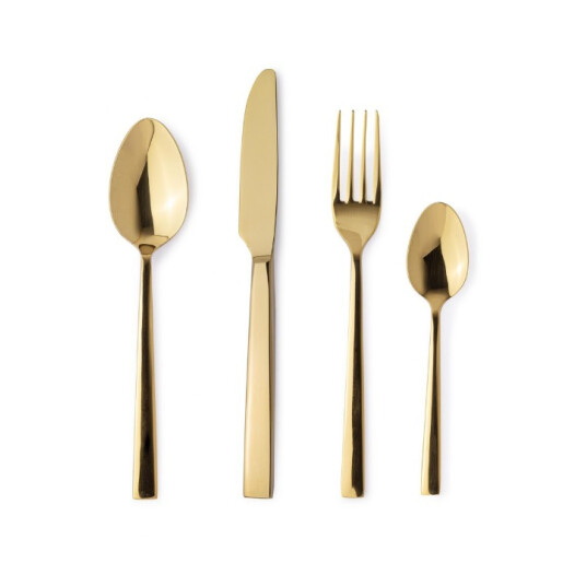 Set 16 tacamuri otel auriu 4x14,5h; 5x19h; 5x18,8h; 8x21,5h