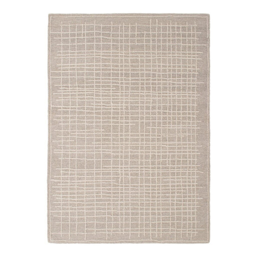 Covor lana bumbac bej Barlam 200x300 cm