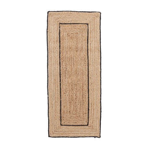 Covor iuta natur negru Ankit 60x150 cm