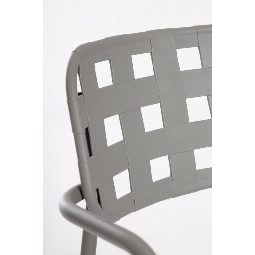 Set 4 scaune gradina otel gri Clover 52x54x80 cm