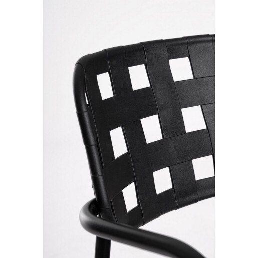 Set 4 scaune gradina otel negru Clover 52x54x80 cm