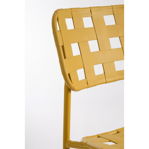 Set 4 scaune bar otel ocru Clover 52x45x109 cm