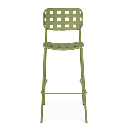Set 4 scaune bar otel verde Clover 52x45x109 cm