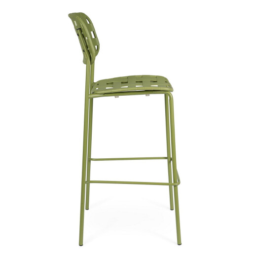Set 4 scaune bar otel verde Clover 52x45x109 cm