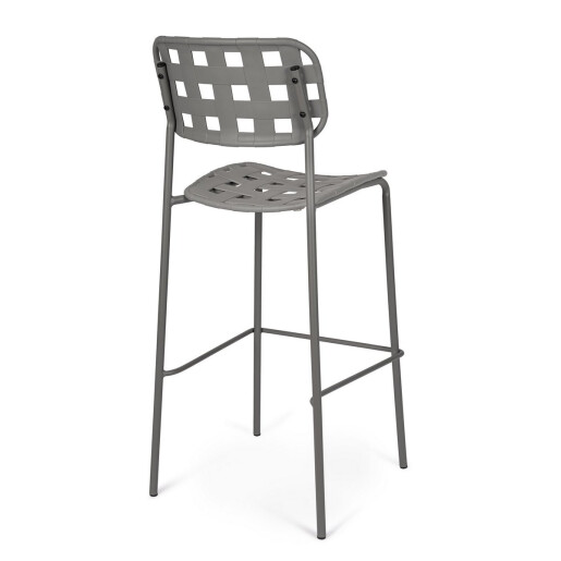 Set 4 scaune bar otel gri Clover 52x45x109 cm