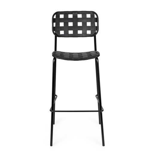 Set 4 scaune bar otel negru Clover 52x45x109 cm