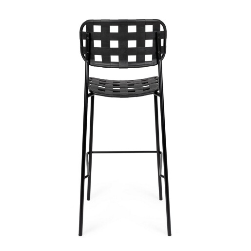 Set 4 scaune bar otel negru Clover 52x45x109 cm