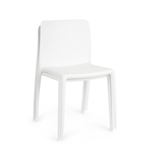 Set 4 scaune polipropilena alba Chloris 50.5x42x82 cm