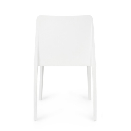Set 4 scaune polipropilena alba Chloris 50.5x42x82 cm