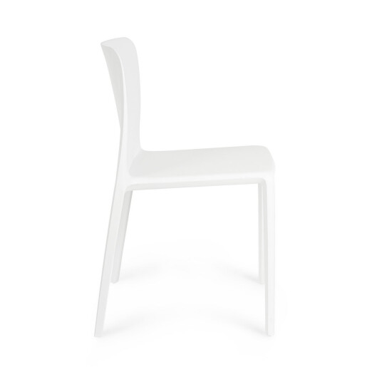 Set 4 scaune polipropilena alba Chloris 50.5x42x82 cm