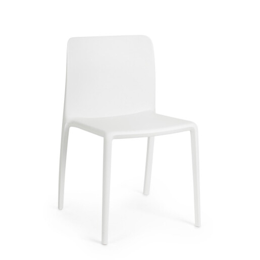 Set 4 scaune polipropilena alba Chloris 50.5x42x82 cm