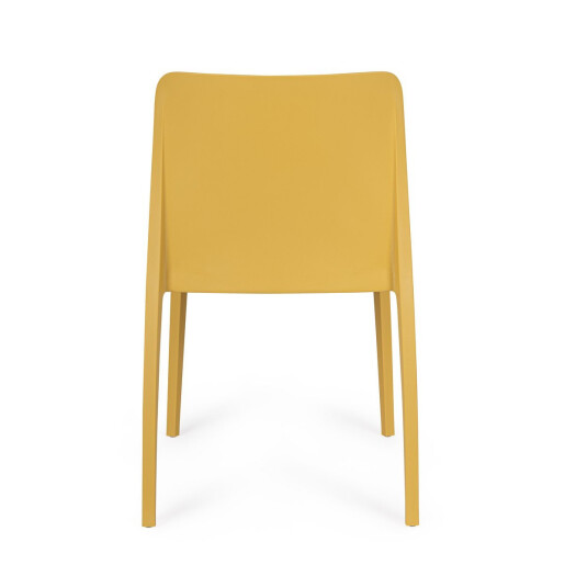 Set 4 scaune polipropilena ocru Chloris 50.5x42x82 cm