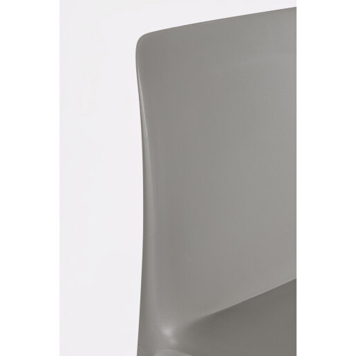Set 4 scaune polipropilena gri Chloris 50.5x42x82 cm