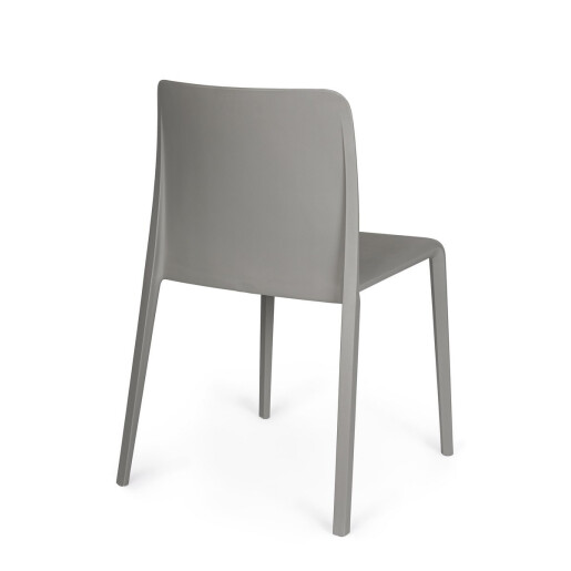 Set 4 scaune polipropilena gri Chloris 50.5x42x82 cm