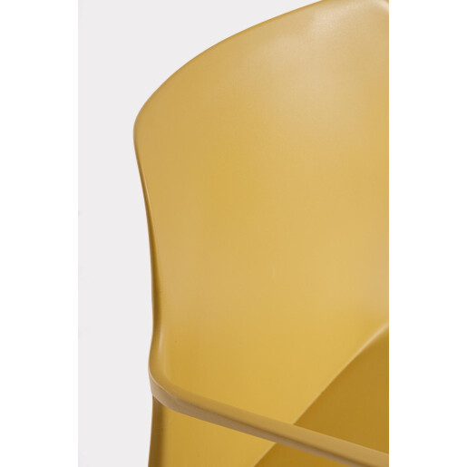 Set 4 scaune polipropilena ocru Chloris 50.5x56x80 cm