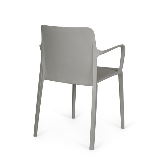 Set 4 scaune polipropilena gri Chloris 50.5x56x80 cm