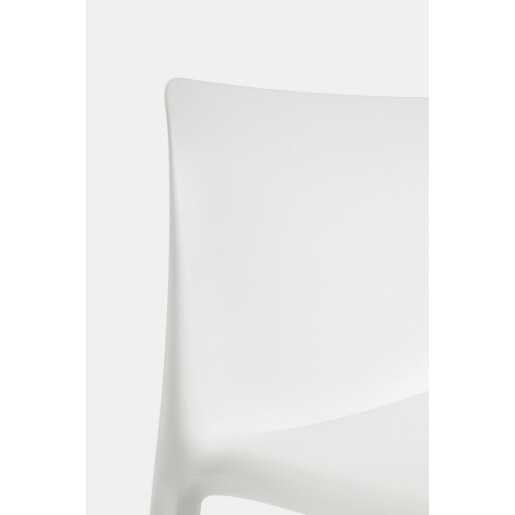 Set 4 scaune bar polipropilena alba Chloris 48x44x102 cm