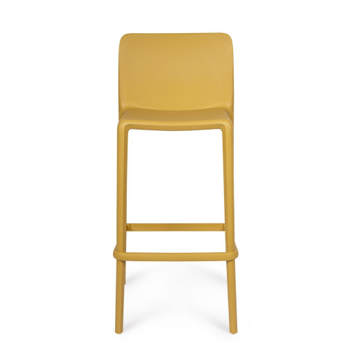 Set 4 scaune bar polipropilena ocru Chloris 48x44x102 cm