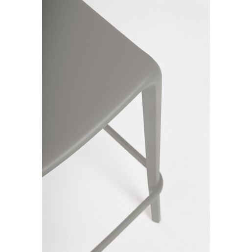 Set 4 scaune bar polipropilena gri Chloris 48x44x102 cm
