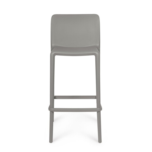 Set 4 scaune bar polipropilena gri Chloris 48x44x102 cm