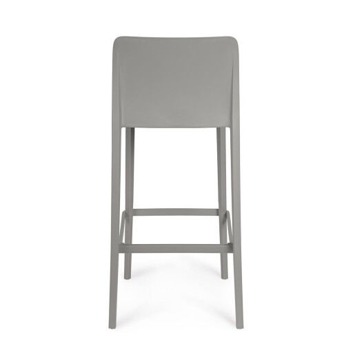 Set 4 scaune bar polipropilena gri Chloris 48x44x102 cm