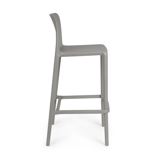 Set 4 scaune bar polipropilena gri Chloris 48x44x102 cm