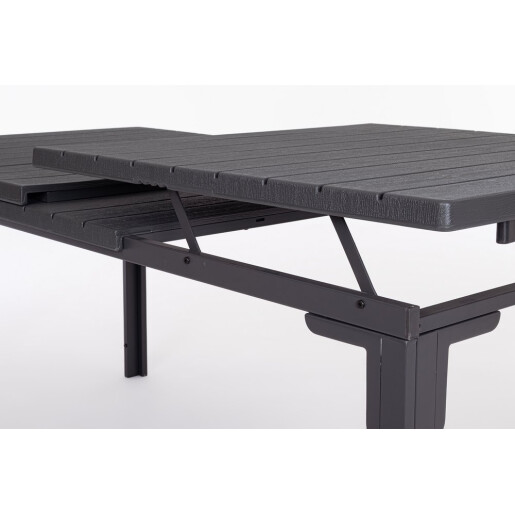 Masa extensibila gradina, terasa otel gri charcoal Sarita 240/180x89.5x77.5/73.5h