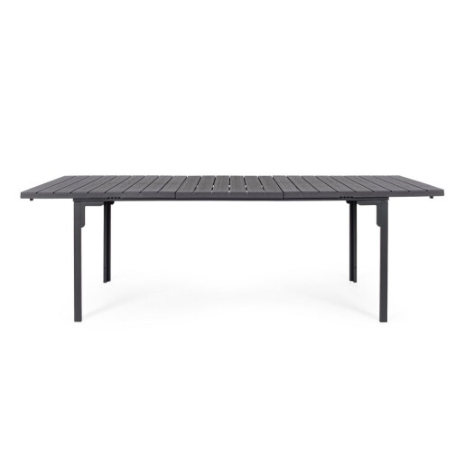 Masa extensibila gradina, terasa otel gri charcoal Sarita 240/180x89.5x77.5/73.5h