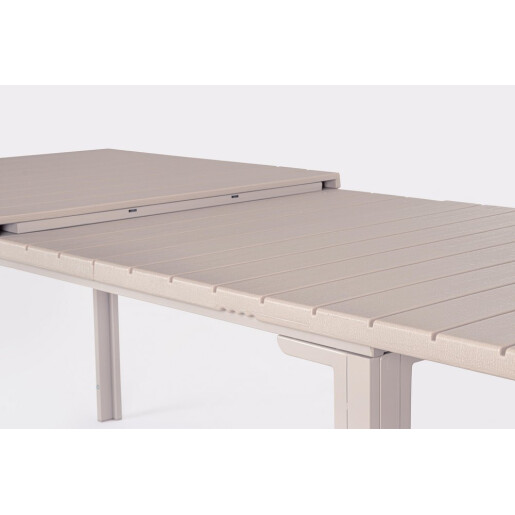 Masa extensibila gradina, terasa otel taupe Sarita 240/180x89.5x77.5/73.5h