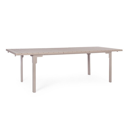 Masa extensibila gradina, terasa otel taupe Sarita 240/180x89.5x77.5/73.5h