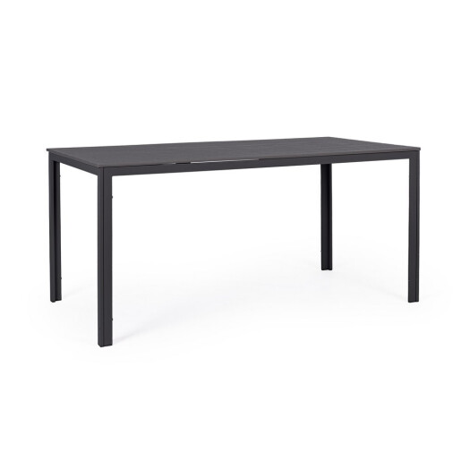 Masa gradina, terasa otel gri charcoal Sarita 156x78x74h