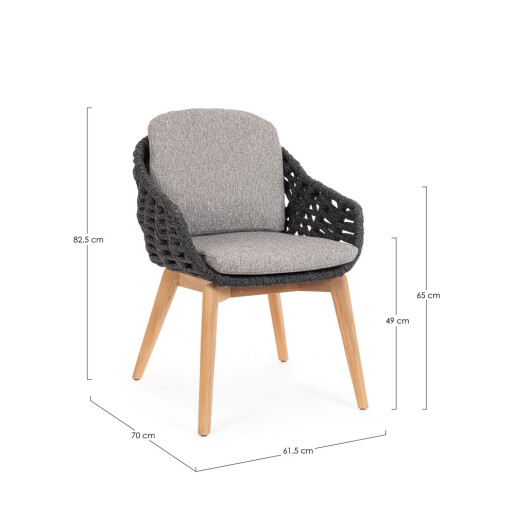 Set 2 scaune Tamires 61.5x70x82.5h