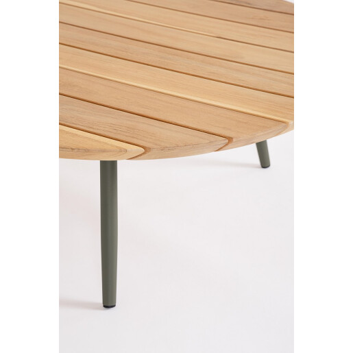 Set 2 masute otel verde lemn natur Ivissa 60x35 cm, 80x30 cm