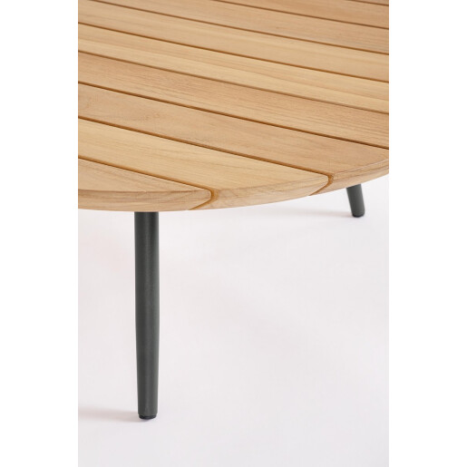 Set 2 masute otel gri antracit lemn natur Ivissa 60x35 cm; 80x30 cm