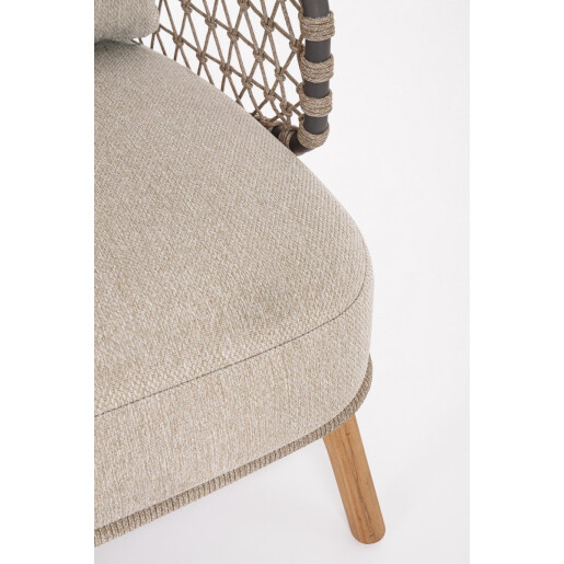 Fotoliu lemn textil Eularia 77.5x89.5x81 cm