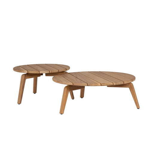 Set 2 masute lemn natur Eularia 60x35 cm, 80x30 cm
