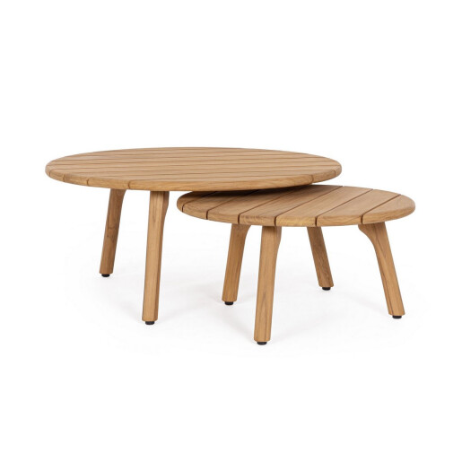 Set 2 masute lemn natur Garita 60x35.5 cm, 80x30.5 cm
